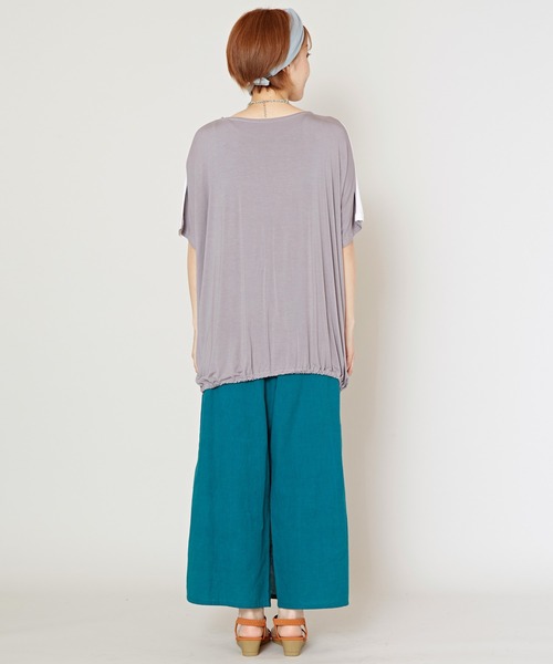 チャイハネ(チャイハネ)の「【チャイハネ】ネイタツイストトップス(Tシャツ/カットソー・レディース・パープル/レッド/ホワイト・FREE)」の4枚目の写真