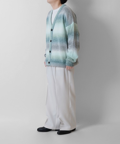 Confirm（コンファーム）の「ルーズシルエット グラデーション ジャガードニットカーディガン【Confirm】（カーディガン/ボレロ・メンズ・ブラック/パープル/グリーン・M/L）」の17枚目の写真