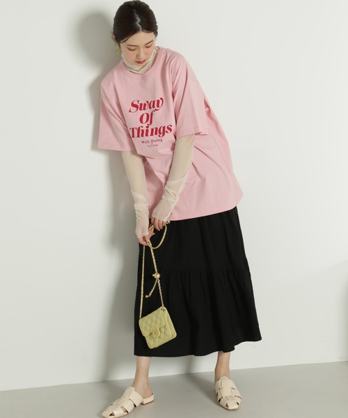 FREE'S MART（フリーズマート）の「◆ロゴビッグＴシャツ（Tシャツ/カットソー・レディース・ピンク/ホワイト/ブラック・FREE）」の7枚目の写真