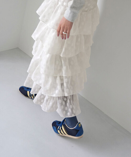 SLOBE citron.（スローブシトロン）の「SLOBE citron.フラワーオーガンジーフリルスカート（スカート・レディース・ホワイト・FREE）」の9枚目の写真