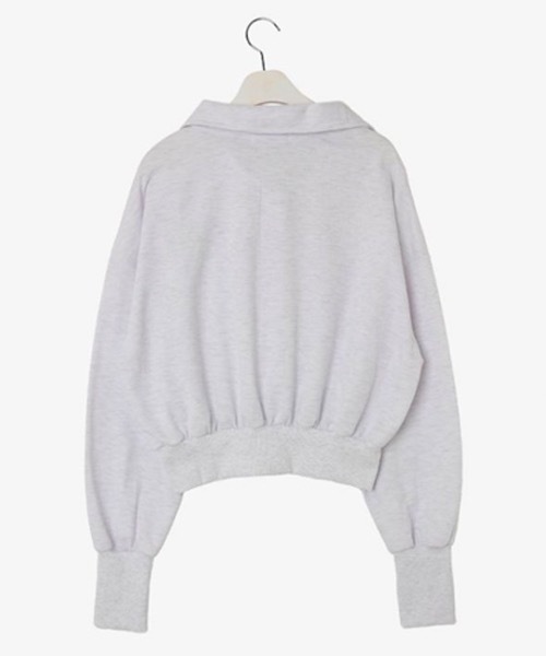 SONA（ソナ）の「SONA ASH刺繍セミクロップトレーナー（スウェット・レディース・ネイビー/グレー系その他・FREE）」の17枚目の写真