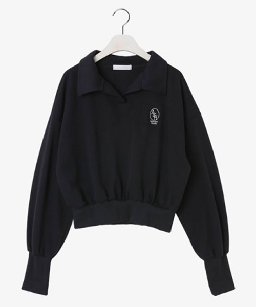 SONA（ソナ）の「SONA ASH刺繍セミクロップトレーナー（スウェット・レディース・ネイビー/グレー系その他・FREE）」の14枚目の写真