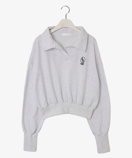 SONA（ソナ）の「SONA ASH刺繍セミクロップトレーナー（スウェット・レディース・ネイビー/グレー系その他・FREE）」の16枚目の写真
