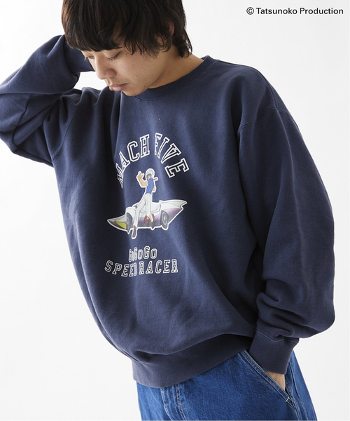 JOURNAL STANDARD relume(ジャーナルスタンダード レリューム)の「◆【マッハGoGoGo × relume】AGINGスウェット(スウェット・メンズ・ホワイト/ネイビー・MEDIUM/LARGE)」の9枚目の写真