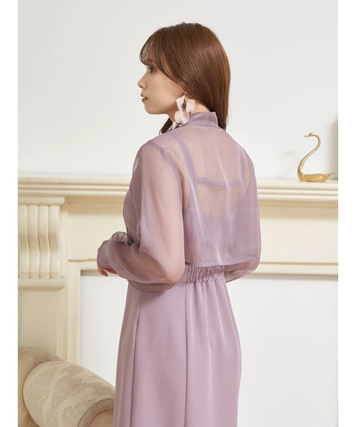 earth music&ecology(アースミュージックアンドエコロジー)の「SET2点シアーボレロ+キャミワンピース(ワンピース・レディース・ピンク系その他3/ブラック/ブルー・M/S)」の5枚目の写真