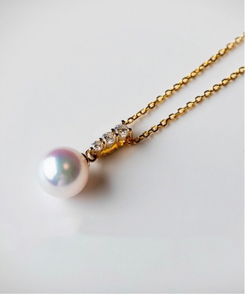 leeENoir■Black Ribbon Pearl Necklace ネックレス/送料関税込 MIX PEARL NECKLACE KNOT 37cm