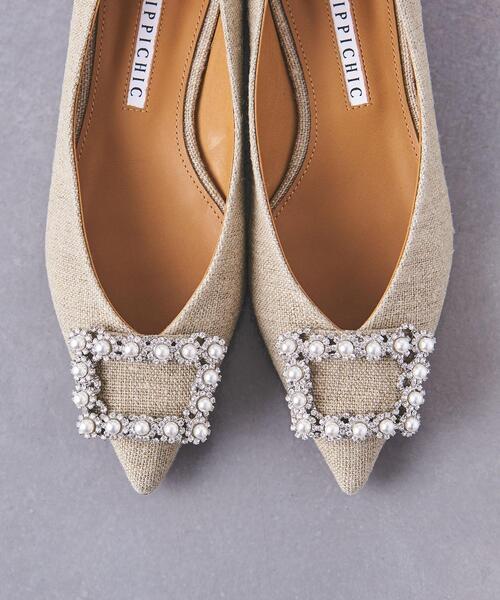 Pippichic(ピッピシック)の「【別注】<PIPPICHIC>ANNAJWL LIN フラット パンプス(パンプス・レディース・ナチュラル・35h/36/36h/37/37h/38)」の7枚目の写真