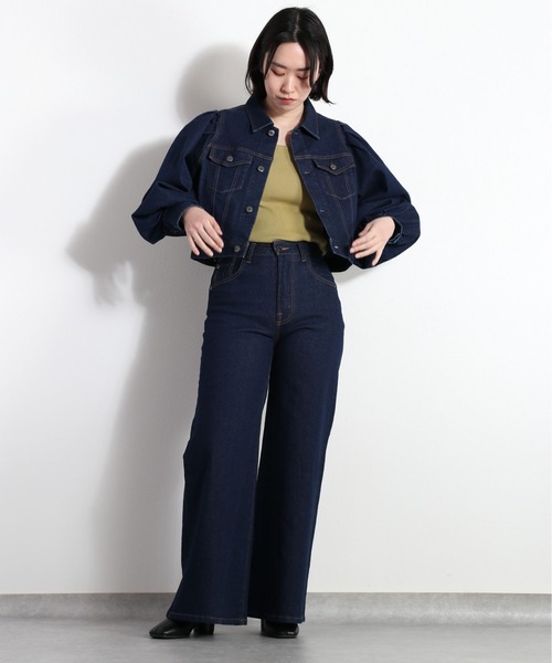 cepo（セポ）の「パフスリーブデニムジャケット セットアップ