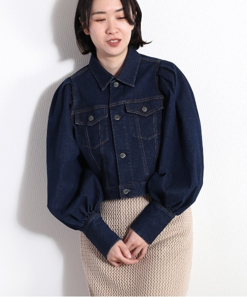 cepo(セポ)の「パフスリーブデニムジャケット セットアップ可能(デニムジャケット・レディース・ネイビー/ブルー系3・L/M)」の18枚目の写真