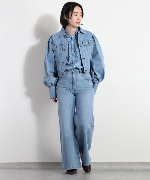 cepo(セポ)の「パフスリーブデニムジャケット セットアップ可能(デニムジャケット・レディース・ネイビー/ブルー系3・L/M)」の10枚目の写真