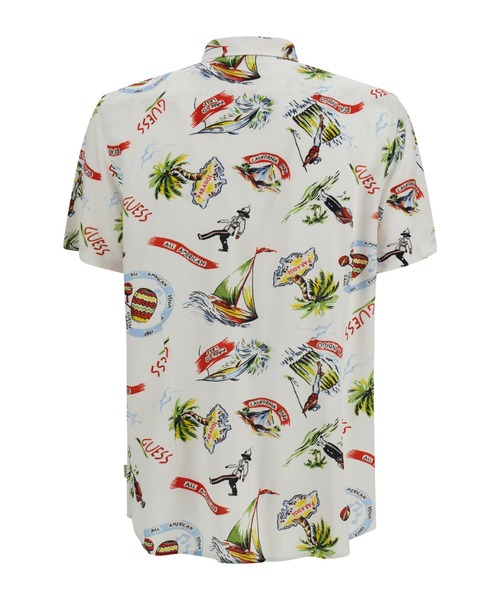 Guess(ゲス)の「Eco Rayon Shirt 半袖 シャツ(シャツ/ブラウス・メンズ・ホワイト・LARGE/X-LARGE/MEDIUM/SMALL)」の3枚目の写真