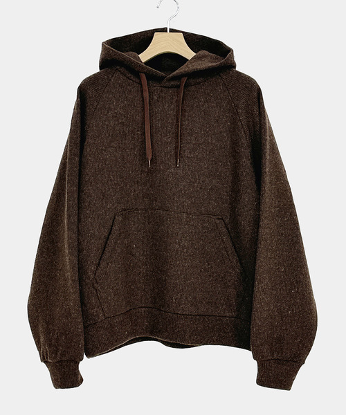 KIIT（キート）の「KIIT キート / HOODIE TOPS フーディートップス（セットアップ） ニットパーカー / KIP-T96-100（パーカー・メンズ・ミックスグレー/ブラウン・2/1/3）」の9枚目の写真