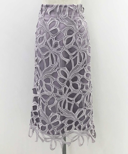 NOELA（ノエラ）の「リボンレースタイトスカート（スカート・レディース・オフホワイト/ネイビー/イエロー/ラベンダー・S/M）」の21枚目の写真