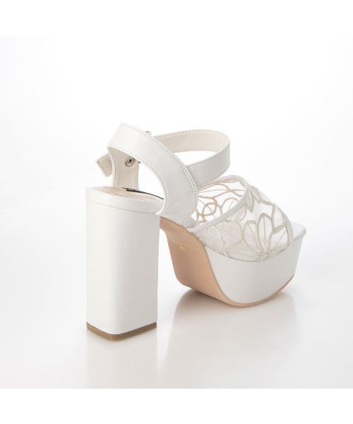 Mafmof（マフモフ）の「Mafmof(マフモフ)シースルーフラワーヒールサンダル（サンダル・レディース・ベージュ/グレー/ブラック/ホワイト・L/M/LL/S）」の15枚目の写真