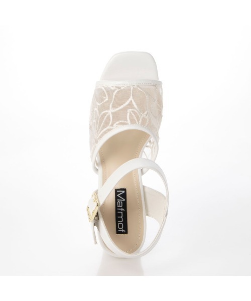 Mafmof（マフモフ）の「Mafmof(マフモフ)シースルーフラワーヒールサンダル（サンダル・レディース・ベージュ/グレー/ブラック/ホワイト・L/M/LL/S）」の19枚目の写真