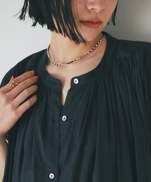 RIVE DROITE（リヴドロワ）の「着心地楽ちん/コットンギャザーロングワンピース（ワンピース・レディース・ブラック/オレンジ/ホワイト/ピンク・FREE）」の20枚目の写真