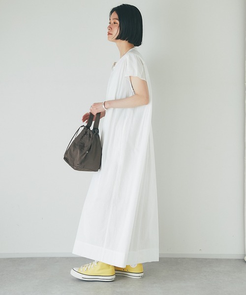 RIVE DROITE（リヴドロワ）の「着心地楽ちん/コットンギャザーロングワンピース（ワンピース・レディース・ブラック/オレンジ/ホワイト/ピンク・FREE）」の22枚目の写真