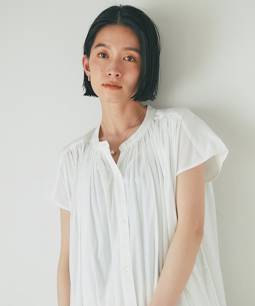 RIVE DROITE（リヴドロワ）の「着心地楽ちん/コットンギャザーロングワンピース（ワンピース・レディース・ブラック/オレンジ/ホワイト/ピンク・FREE）」の5枚目の写真