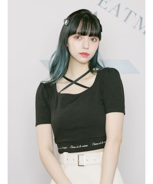 EATME（イートミー）の「フェイクレザーヘアクリップSET（ヘアピン・レディース・ブラック・FREE）」の4枚目の写真