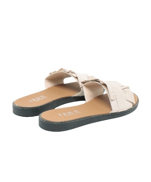 Miniministore(ミニミニストア)の「フリルデザイン フラットサンダル(サンダル・レディース・ベージュ/ライトブルー/イエロー/ブラック・36/35/37/38/39)」の6枚目の写真