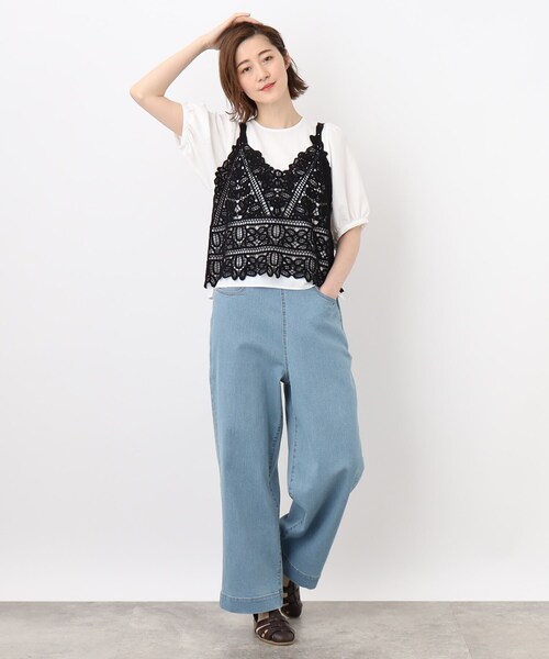 grove（グローブ）の「◆1枚でおしゃれに決まる。ブラウスキャミセット（シャツ/ブラウス・レディース・ブラック/ライトベージュ/ダークグリーン・02/03/01）」の18枚目の写真