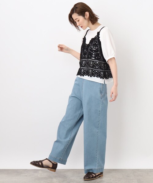 grove（グローブ）の「◆1枚でおしゃれに決まる。ブラウスキャミセット（シャツ/ブラウス・レディース・ブラック/ライトベージュ/ダークグリーン・02/03/01）」の17枚目の写真