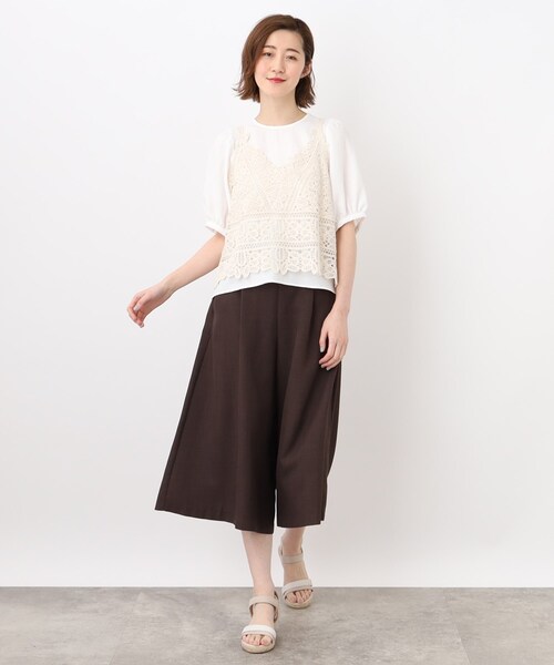 grove（グローブ）の「◆1枚でおしゃれに決まる。ブラウスキャミセット（シャツ/ブラウス・レディース・ブラック/ライトベージュ/ダークグリーン・02/03/01）」の13枚目の写真