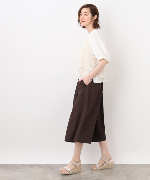 grove（グローブ）の「◆1枚でおしゃれに決まる。ブラウスキャミセット（シャツ/ブラウス・レディース・ブラック/ライトベージュ/ダークグリーン・02/03/01）」の12枚目の写真