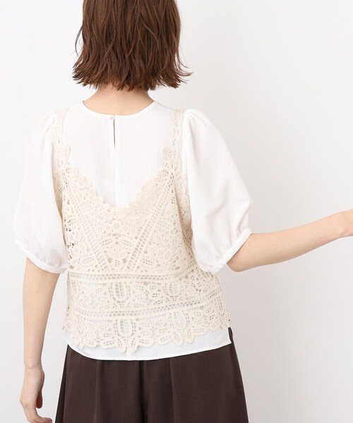 grove（グローブ）の「◆1枚でおしゃれに決まる。ブラウスキャミセット（シャツ/ブラウス・レディース・ブラック/ライトベージュ/ダークグリーン・02/03/01）」の9枚目の写真