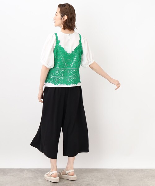 grove（グローブ）の「◆1枚でおしゃれに決まる。ブラウスキャミセット（シャツ/ブラウス・レディース・ブラック/ライトベージュ/ダークグリーン・02/03/01）」の5枚目の写真