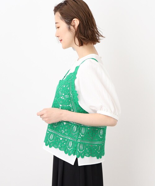 grove（グローブ）の「◆1枚でおしゃれに決まる。ブラウスキャミセット（シャツ/ブラウス・レディース・ブラック/ライトベージュ/ダークグリーン・02/03/01）」の22枚目の写真