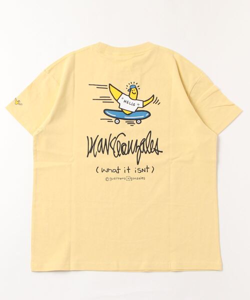 (What it isNt)ART BY MARKGONZALES(ワットイットイズント)の「(What it isNt)ART BY MARKGONZALES/ワット イット イズント マークゴンザレス Tシャツ 2H7-13398(Tシャツ/カットソー・レディース・ホワイト/イエロー/オレンジ・M/L)」の3枚目の写真