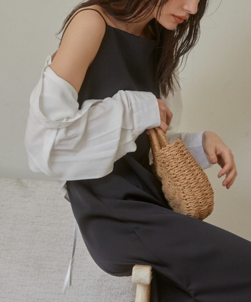 ACYM(アシーム)の「Back tie loose mini シャツ(シャツ/ブラウス・レディース・ブルー/ホワイト・FREE)」の13枚目の写真