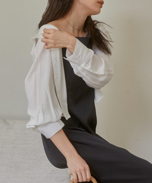 ACYM(アシーム)の「Back tie loose mini シャツ(シャツ/ブラウス・レディース・ブルー/ホワイト・FREE)」の21枚目の写真