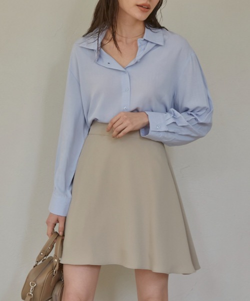 ACYM(アシーム)の「Back tie loose mini シャツ(シャツ/ブラウス・レディース・ブルー/ホワイト・FREE)」の15枚目の写真