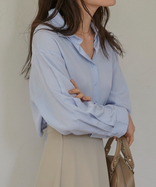 ACYM(アシーム)の「Back tie loose mini シャツ(シャツ/ブラウス・レディース・ブルー/ホワイト・FREE)」の18枚目の写真