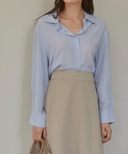ACYM(アシーム)の「Back tie loose mini シャツ(シャツ/ブラウス・レディース・ブルー/ホワイト・FREE)」の10枚目の写真