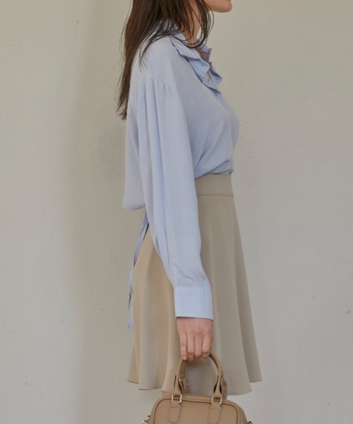 ACYM(アシーム)の「Back tie loose mini シャツ(シャツ/ブラウス・レディース・ブルー/ホワイト・FREE)」の12枚目の写真
