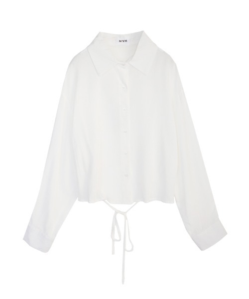 ACYM(アシーム)の「Back tie loose mini シャツ(シャツ/ブラウス・レディース・ブルー/ホワイト・FREE)」の8枚目の写真