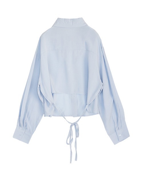 ACYM(アシーム)の「Back tie loose mini シャツ(シャツ/ブラウス・レディース・ブルー/ホワイト・FREE)」の6枚目の写真
