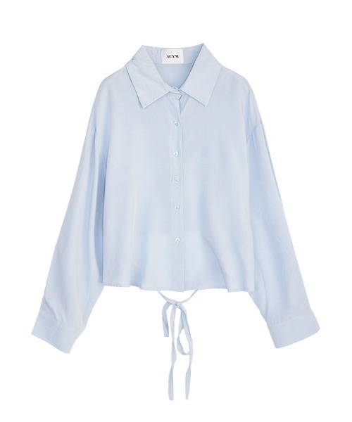 ACYM(アシーム)の「Back tie loose mini シャツ(シャツ/ブラウス・レディース・ブルー/ホワイト・FREE)」の19枚目の写真