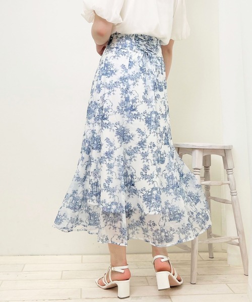 未使用 AINEA アイネア ネイビー ホワイト 花柄スカート 38 イタリア製 大花柄ミディ／スカート｜allamanda(アラマンダ) 公式通販