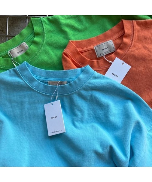 EVCON(エビコン)の「【EVCON】エビコン EVCON GARMENT DYED W S/S(Tシャツ/カットソー・メンズ・グリーン/オレンジ/サックスブルー・3/2/1)」の4枚目の写真