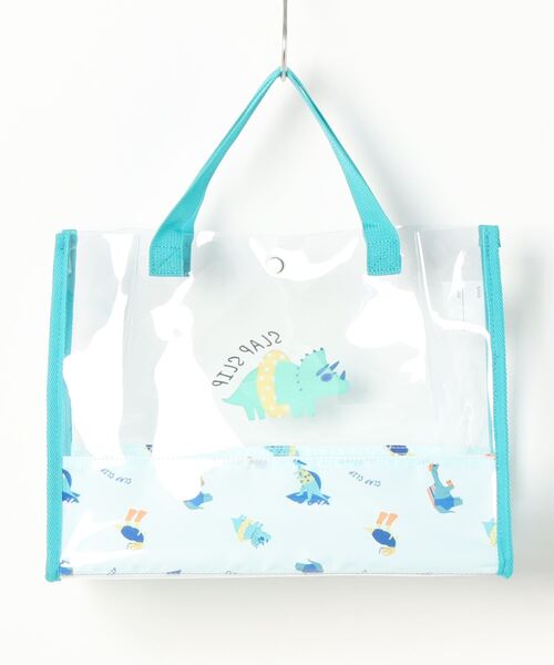 SLAP SLIP（スラップスリップ）の「SLAPSLIP/チェリー恐竜柄スイムバッグ（スイムグッズ・キッズ・グリーン系その他/ホワイト系その他/ピンク系その他/ブルー系その他・ONESIZE）」の5枚目の写真