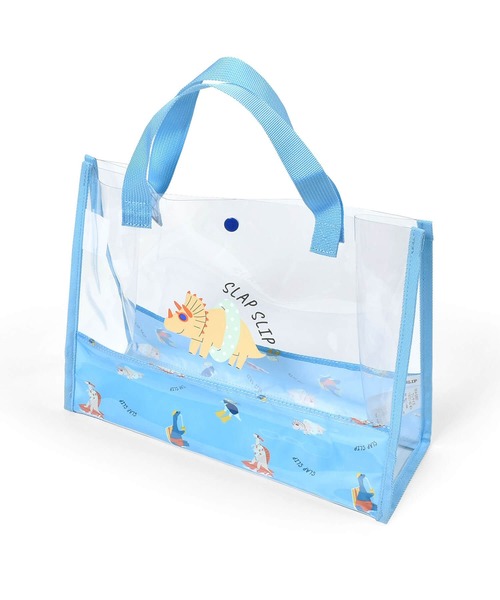 SLAP SLIP（スラップスリップ）の「SLAPSLIP/チェリー恐竜柄スイムバッグ（スイムグッズ・キッズ・グリーン系その他/ホワイト系その他/ピンク系その他/ブルー系その他・ONESIZE）」の3枚目の写真