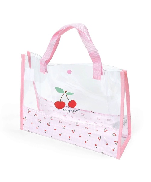 SLAP SLIP（スラップスリップ）の「SLAPSLIP/チェリー恐竜柄スイムバッグ（スイムグッズ・キッズ・グリーン系その他/ホワイト系その他/ピンク系その他/ブルー系その他・ONESIZE）」の4枚目の写真