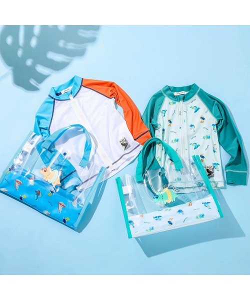 SLAP SLIP（スラップスリップ）の「SLAPSLIP/チェリー恐竜柄スイムバッグ（スイムグッズ・キッズ・グリーン系その他/ホワイト系その他/ピンク系その他/ブルー系その他・ONESIZE）」の10枚目の写真