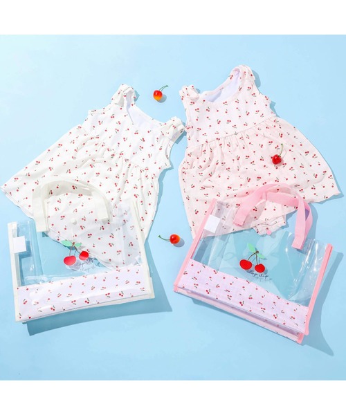 SLAP SLIP（スラップスリップ）の「SLAPSLIP/チェリー恐竜柄スイムバッグ（スイムグッズ・キッズ・グリーン系その他/ホワイト系その他/ピンク系その他/ブルー系その他・ONESIZE）」の11枚目の写真