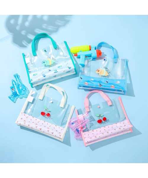 SLAP SLIP（スラップスリップ）の「SLAPSLIP/チェリー恐竜柄スイムバッグ（スイムグッズ・キッズ・グリーン系その他/ホワイト系その他/ピンク系その他/ブルー系その他・ONESIZE）」の12枚目の写真