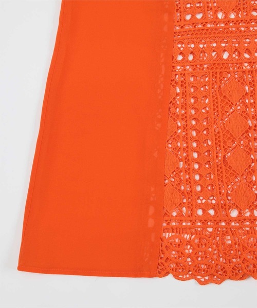 miette（ミエット）の「バッククロスレースキャミソールワンピース（ワンピース・レディース・ブラック/オレンジ・FREE）」の13枚目の写真